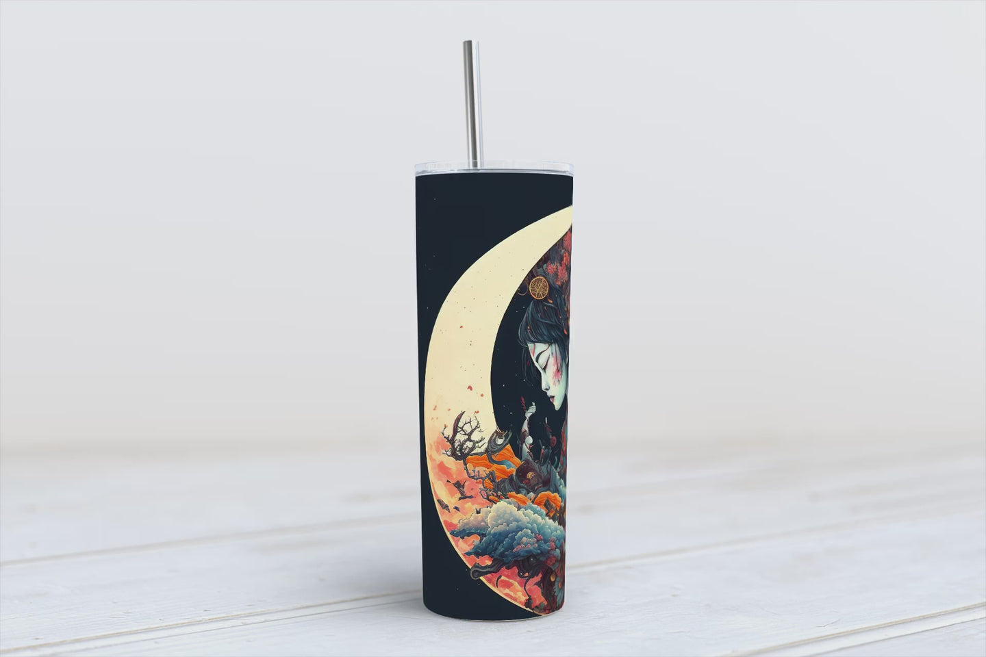 Skinny Tumbler Boho, AI and Steampunk